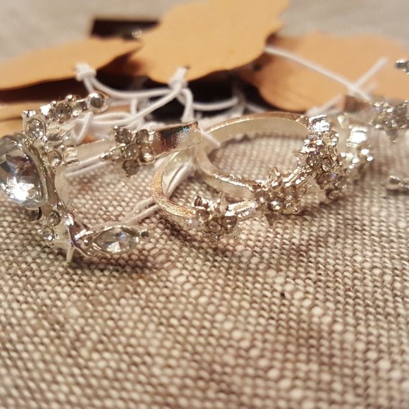 5 Boho chic crystal r6ing set - Picture 5 of 7